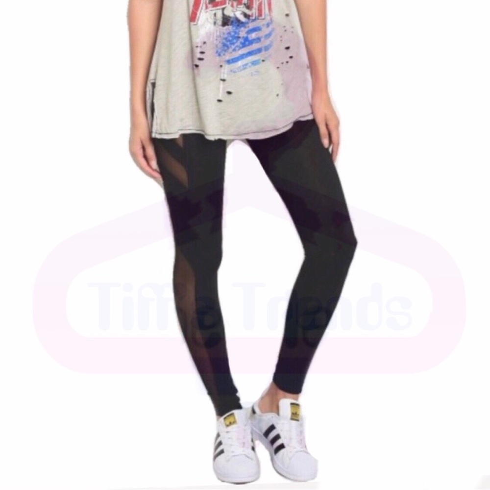 Milkyway Black Mesh Side Panel Leggings - Picture 2 of 6